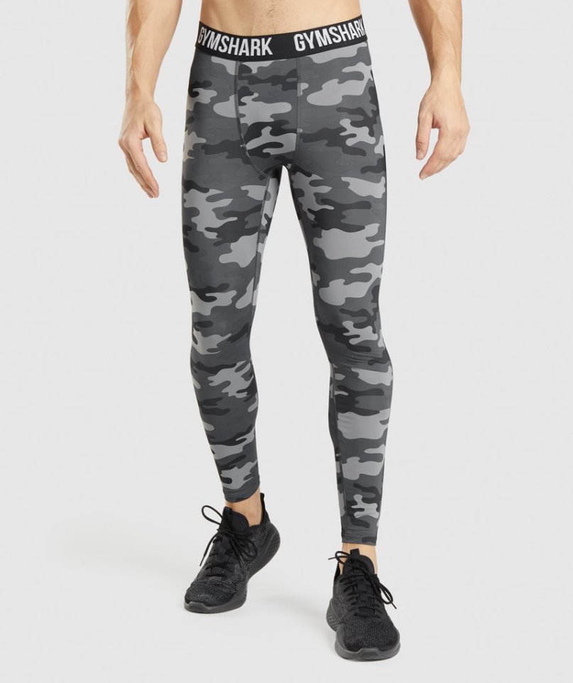 Men\'s Gymshark Element Baselayer Leggings Camo | NZ 2TVUGI